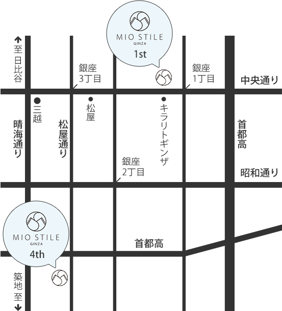 ミオスティーレ銀座 アクセスマップ